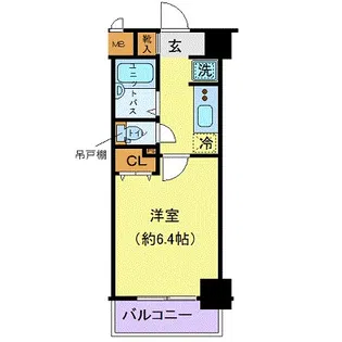 ラグジュアリーアパートメントデュオ神楽坂【6階】の間取り