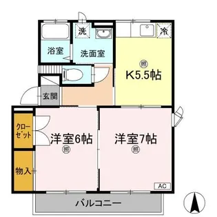 クレストヤマ【2階】の間取り