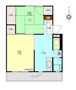 丸弘ハイツ【2階】の間取り