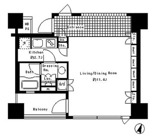 パークアクシス渋谷神南【11階】の間取り