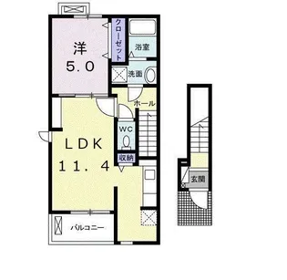 クリア- スカイ【2階】の間取り