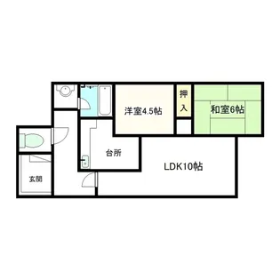 カーサ・セゾン【1階】の間取り