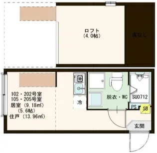 東京都大田区羽田2【アパート】の間取り