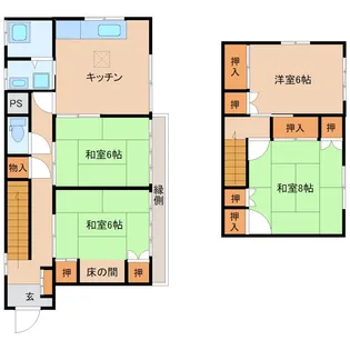 茨城県牛久市小坂町【一戸建】の間取り