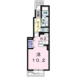 兵庫県加古川市野口町良野【アパート】の間取り