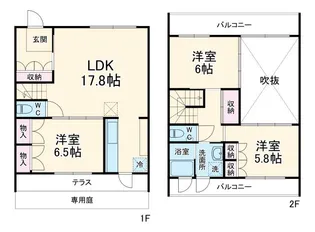 ヒルサイドメゾンの間取り
