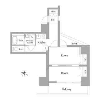 メゾン・ド・ヴィレ麻布台【9階】の間取り
