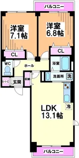 グラーティア下高井戸【2階】の間取り