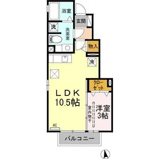 モンテベール II【1階】の間取り