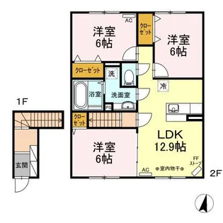 バローロ(むつ市)【2階】の間取り