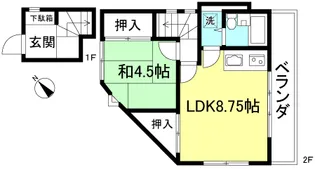 寺沢アパートの間取り