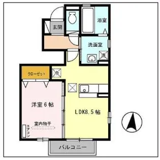 ヴィラパティオA【1階】の間取り