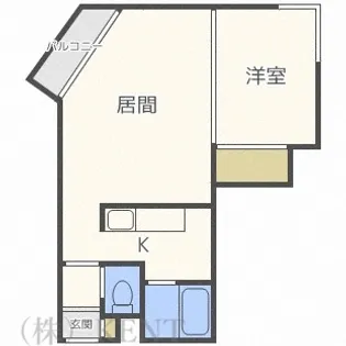 1LDKの間取り画像