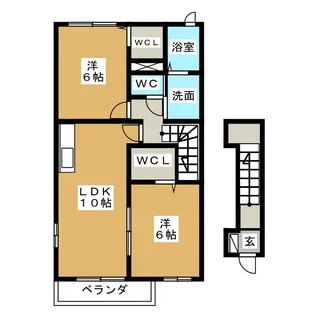 ミルトフリーデIII【2階】の間取り
