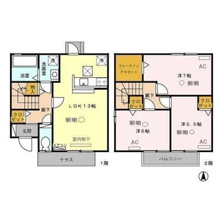 I.ヴィレッジ Aの間取り