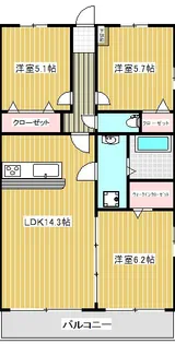 3LDKの間取り画像