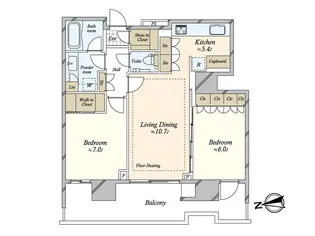 HARUMI FLAG PARK VILLAGE T棟【5階】の間取り