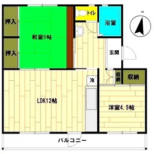 六浦台団地【3階】の間取り