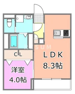 千葉県千葉市中央区寒川町1【アパート】の間取り