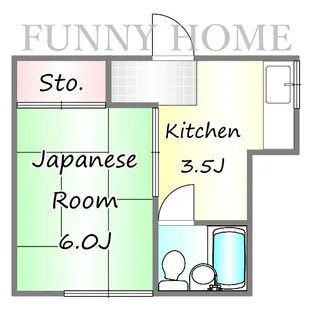 小川ハイツ【2階】の間取り