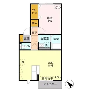 メイプル【2階】の間取り