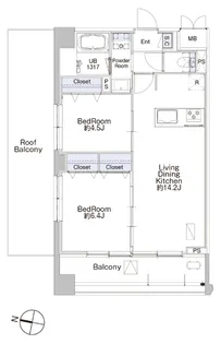 プロシード池上【7階】の間取り