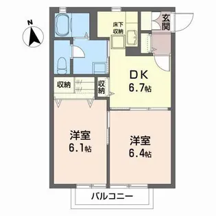 セフィラ旭B【1階】の間取り