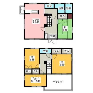 愛知県みよし市三好丘桜4【一戸建】の間取り