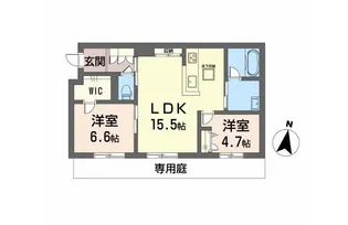 シャーメゾン春日【1階】の間取り