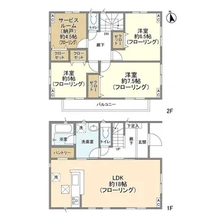埼玉県さいたま市岩槻区宮町2【一戸建】の間取り