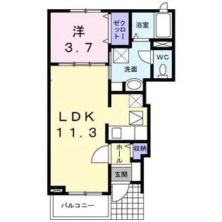 メロウ 砧【1階】の間取り