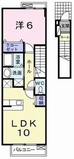 兵庫県加古川市野口町古大内【アパート】の間取り