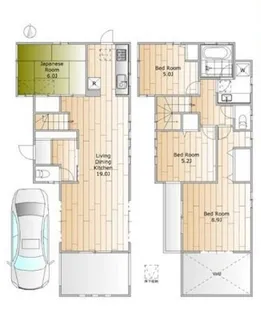 東京都大田区南久が原1【一戸建】の間取り