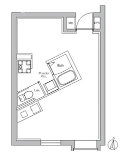 b’CASA早稲田【5階】の間取り