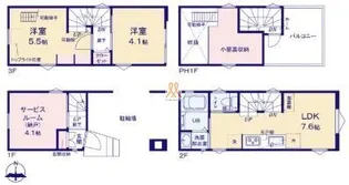 東京都荒川区町屋3【一戸建】の間取り