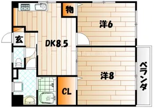 グレースヴィラ白銀【2階】の間取り