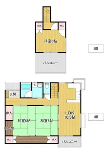 宮崎県都城市南鷹尾町【一戸建】の間取り