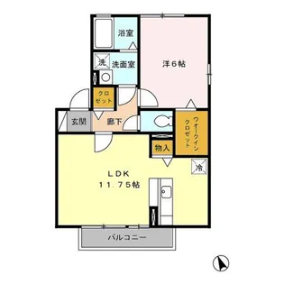 プレフェリート A【2階】の間取り