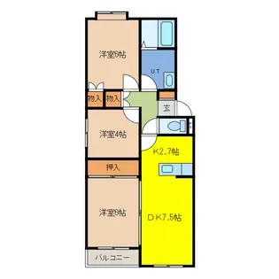 北海道千歳市高台2【マンション】の間取り