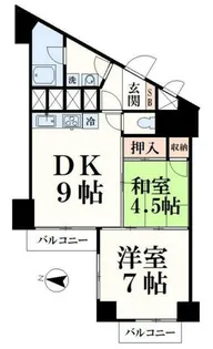八王子はざま住宅【10階】の間取り