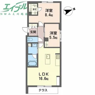シャーメゾンウィンクス【1階】の間取り