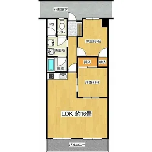 岐阜県多治見市田代町2【マンション】の間取り
