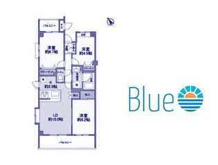 根岸旭台フーガ【3階】の間取り