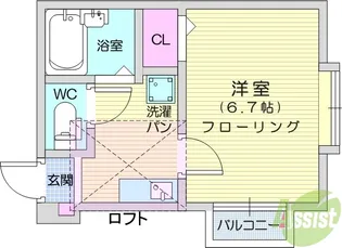 ステーブルSS【2階】の間取り