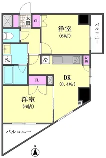 クルーセ大森【9階】の間取り