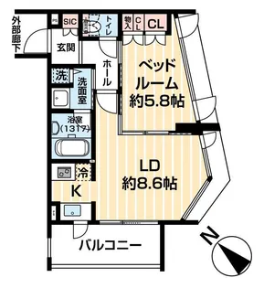 クオリア御茶ノ水【10階】の間取り