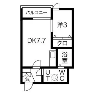 メリディアン迫参番館【1階】の間取り