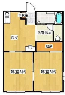 レジデンス北河原 B【1階】の間取り