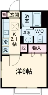 サニーハウスB【2階】の間取り