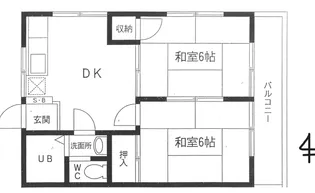 松下コーポ【2階】の間取り